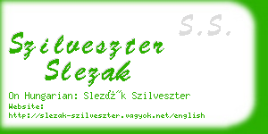 szilveszter slezak business card